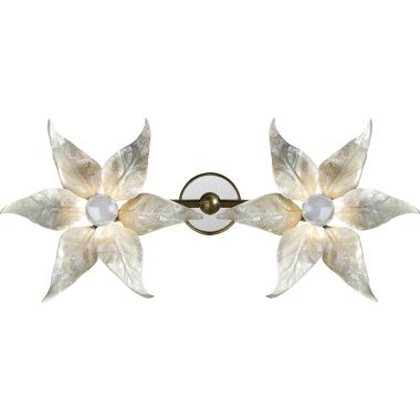 White Oyster Shell Inlaid Wall Sconce
