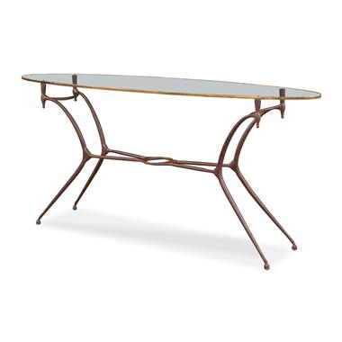 1940S French Long Oval Console Table
