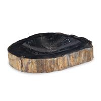 Large Brown Petrified Bowl