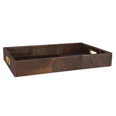 Large Brown Hair On Hide Tray